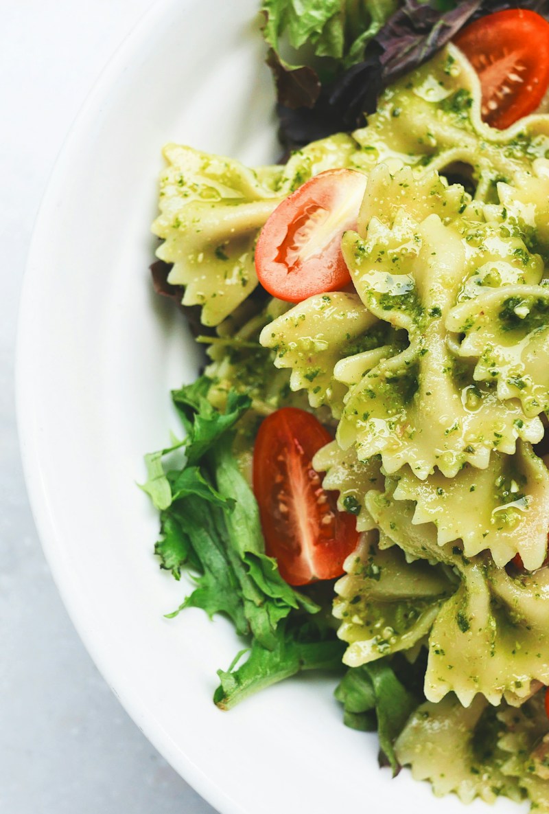 Artisanal gourmet pasta with fresh herbs