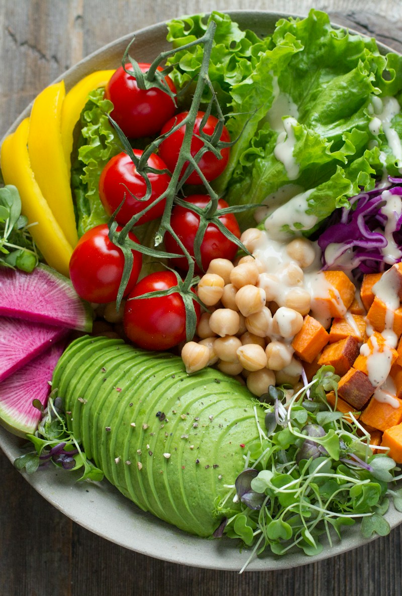 Fresh farm-to-table seasonal salad