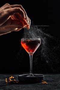 Signature Rex cocktail with citrus zest