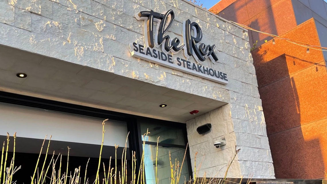 The Rex Seaside Steakhouse exterior facade on Avenue I in Redondo Beach