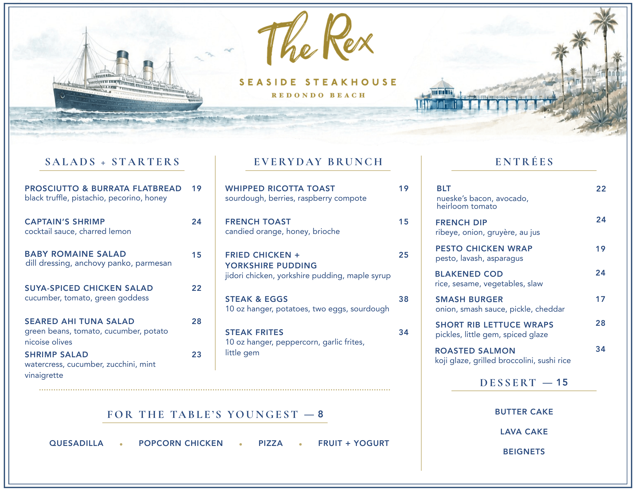 The Rex Lunch Menu